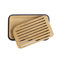 Planche à pain en bambou avec plateau amovible