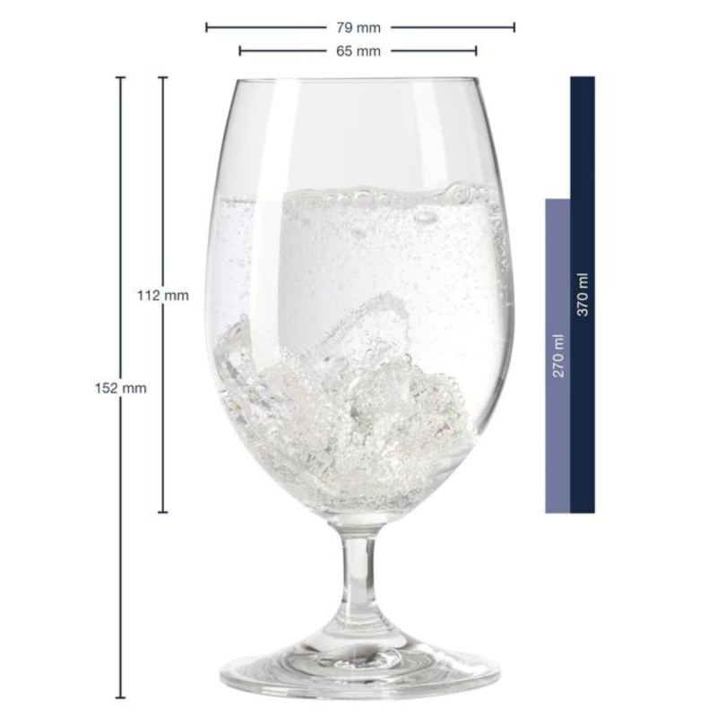Dimensions du verre à eau Daily Léonardo