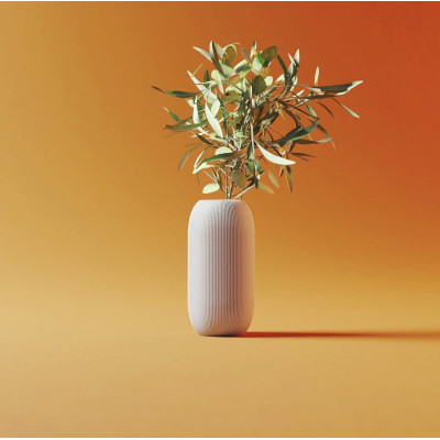 Vase impression 3D blanc taille M