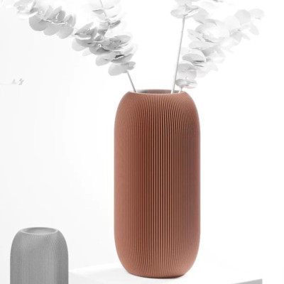 Vase 3D - Ovale - L terracota