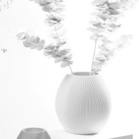 Vase 3D - Rond - L blanc