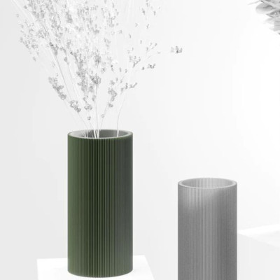 Vase 3D - Droit - M vert