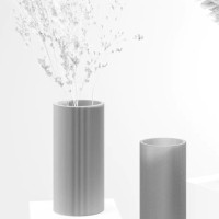 Vase 3D - Droit - M gris