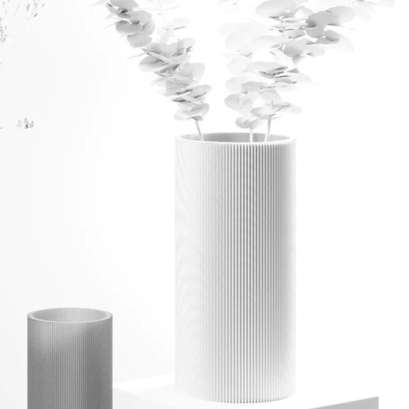 Vase 3D - Droit - L blanc