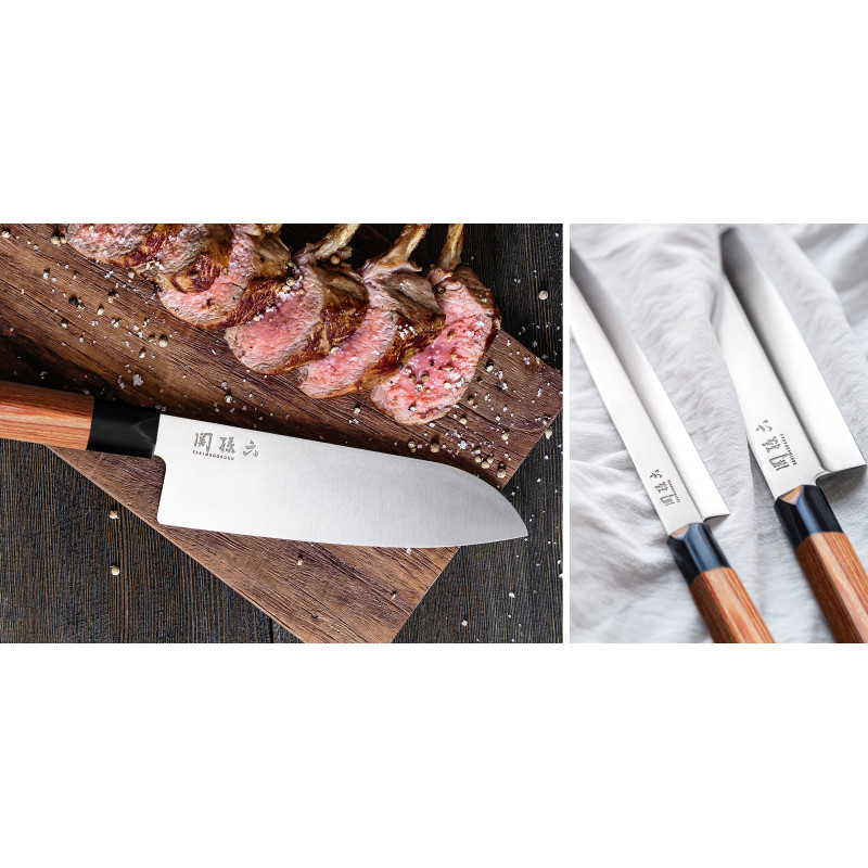 Collection de couteaux japonais Seki Magoroku Redwood